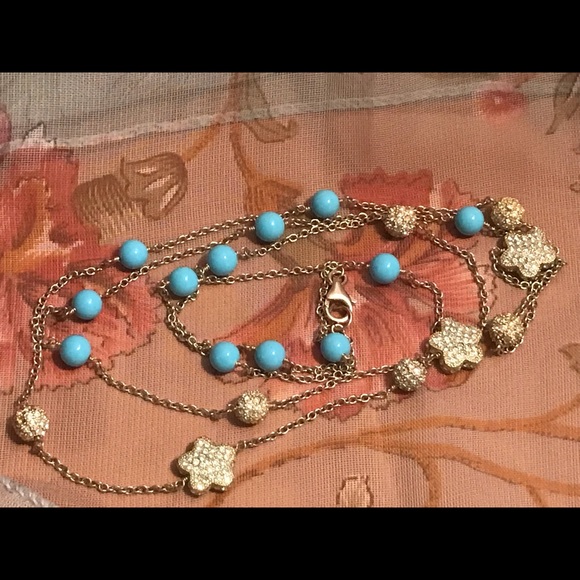 Vintage Sterling & Turquoise Satellite Necklace - Picture 8 of 11